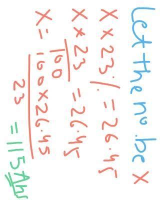 what is the amount whose 23% is 26.45? - Brainly.in