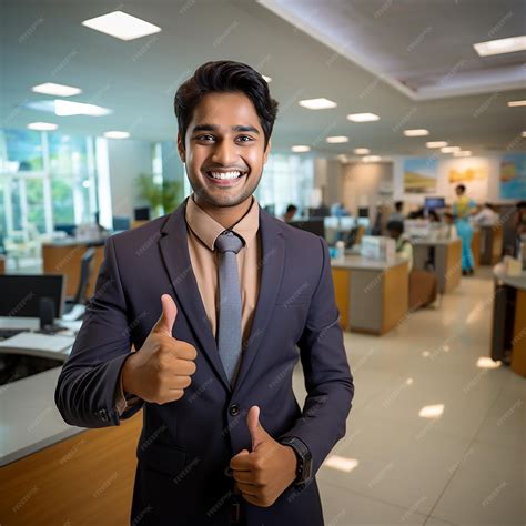 Premium Photo | Banking Joy Indian Employee Smiling at Camera - employees of bank