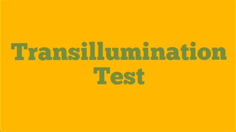 Image result for Transillumination Test Testis