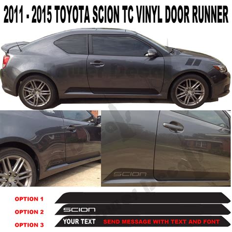 2011-2015 Toyota Scion TC Door Runner Vinyl Graphic Scion Accessories – ROE Graphics and Apparel