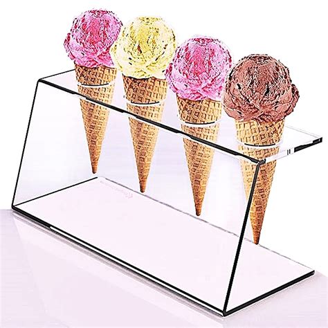 Elegant Creations 4 Holes Ice Cream Cone Holder Stand : Amazon.in: Home ...