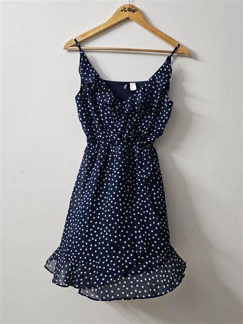 DIVIDED H&M Women's Blue Polka Dotted Dress - S Size – Rewago India ...