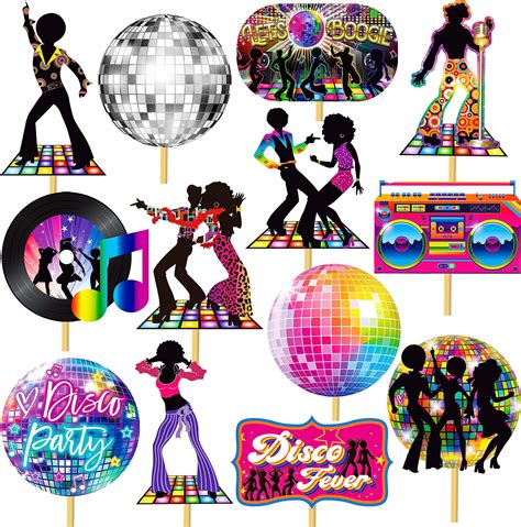 Amazon.com: 26pcs 1970s Disco Fever Party Centerpiece Sticks 70s Disco ...