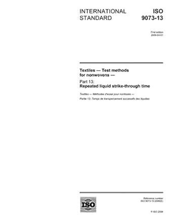 ISO 9073-13:2006, Textiles - Test methods for nonwovens - Part 13 ...