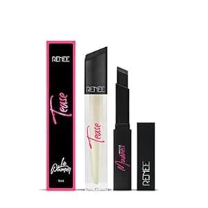 Buy RENEE Natural Glossy Lips Combo of Madness PH Stick 3gm & Tease Lip ...