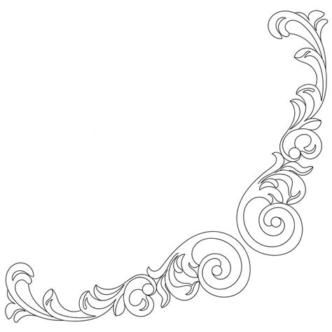 Vintage baroque frame scroll ornament engraving border floral retro ...