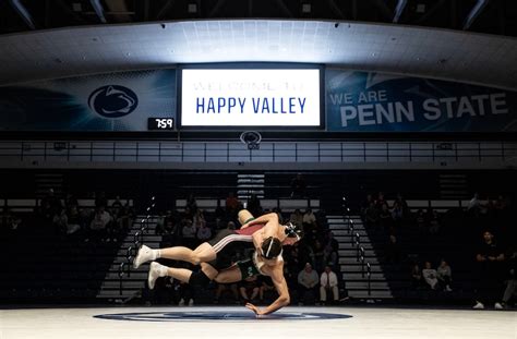 Central Dauphin vs State College in high school wrestling at Rec Hall ...