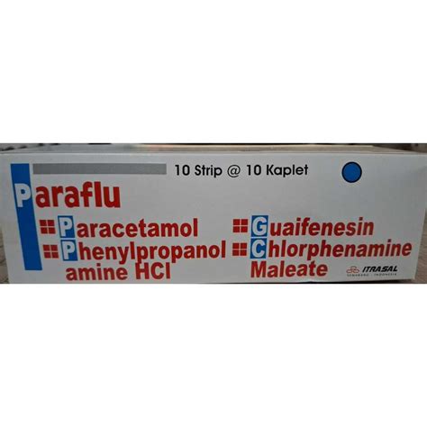 Jual PARAFLU TABLET 1BOX ISI100 TAB FLU DAN BATUK | Shopee Indonesia