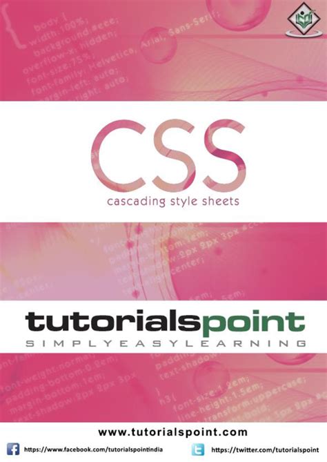 Css tutorial - web design materials - i About the Tutorial CSS is used ...