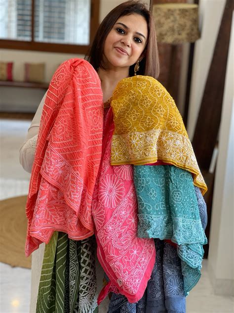 Lucknowi Handwork Dupattas | Exquisite Indian Craftsmanship – Masakalee