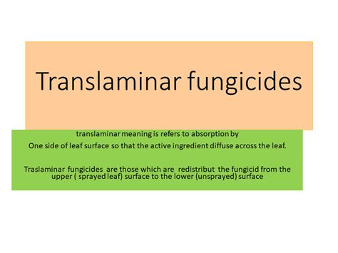 Translaminar Fungicides PPTX