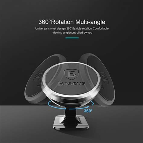 Drzac za mobilni telefon BASEUS 360 Rotation magnet AIR srebrni - Mob-Shop