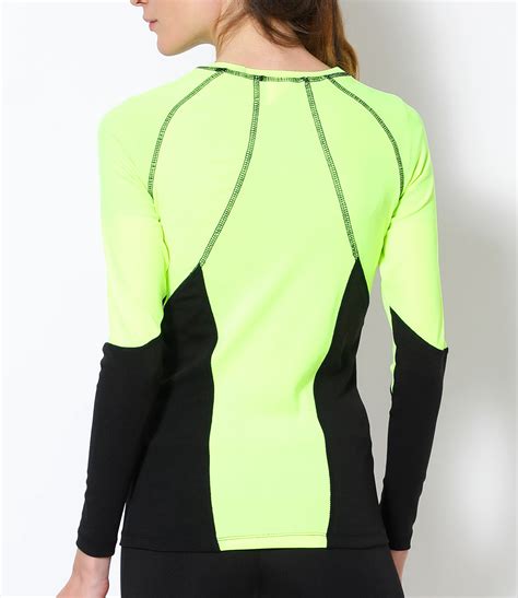 Black - Neon Full-Sleeve Athlete Top - Yogue Activewear