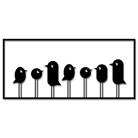Bird Wall Art, Birds Metal Art, Minimalist Wall Art, Metal Decoration ...