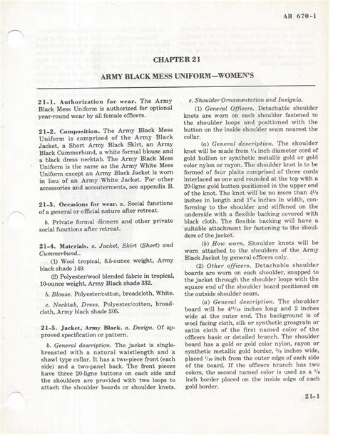 AR 670-1, Chapters 12 Through 25, Part III, Army Uniform Regulations ...