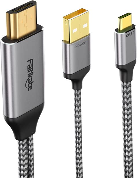 fairikabe HDMI to USB C Adapter Cable 4K60Hz 6.6FT, HDMI Source Input ...