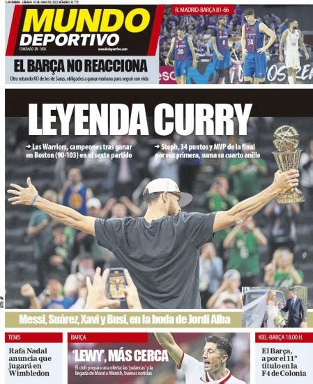 Portada de Mundo Deportivo del sábado 18 de junio de 2022