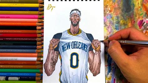 How To Draw an illustration of Anthony Davis wearing DeMarcus Cousins ...