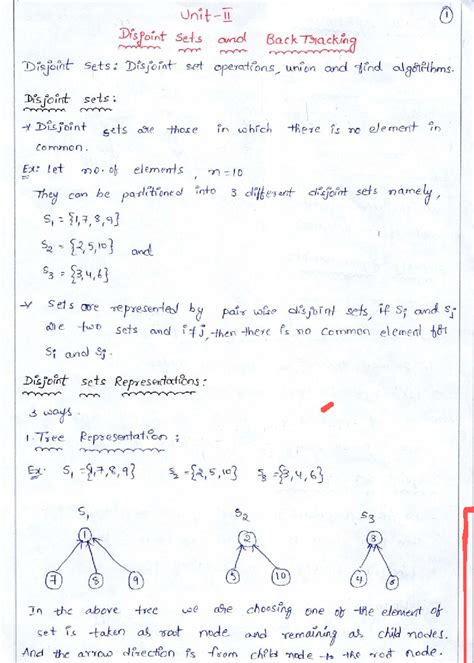 DAA Unit II: Disjoint Sets & Backtracking Techniques for B.Tech Exams ...