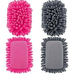 2 Pieces Microfiber Shag Board Eraser Washable Microfiber Shag Dry ...