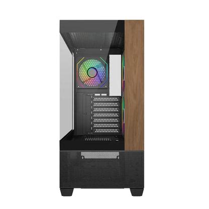 Cooler Master Elite 690 Wood ARGB Mid‑Tower Case with with Real Wood ...