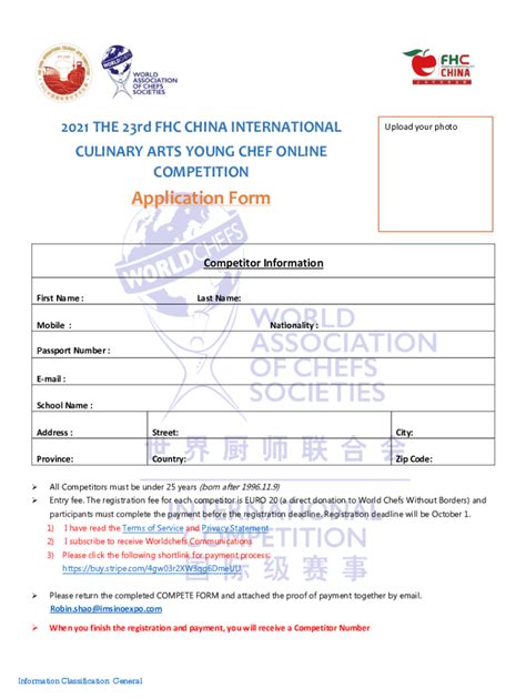 Fillable Online FHC Online Competition Application Form Fax Email Print ...
