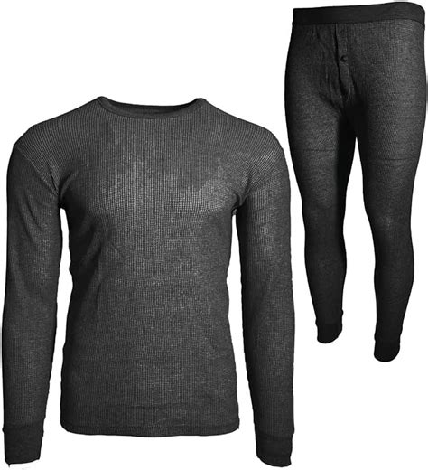 BROOKLYN VERTICAL Mens 2-Piece Waffle Thermals Set | Long Sleeve Shirt ...