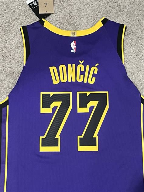 Luka Doncic Authentic Jumpman Los Angeles Lakers Statement Jersey size ...