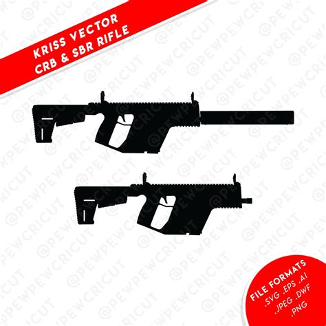 Buy Kriss Vector CRB SBR Rifle Pack SVG Rifle Cricut Files Online in ...
