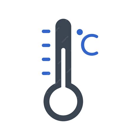 Icono de la temperatura en grados centígrados | Vector Premium