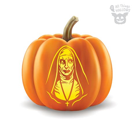 The Nun Pumpkin stencil - Allthingshallows.com – AllThingsHallows