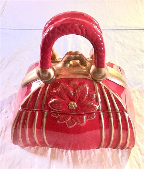 Vintage David's Cookies Holiday Purse Shaped Cookie Jars New In Box | eBay