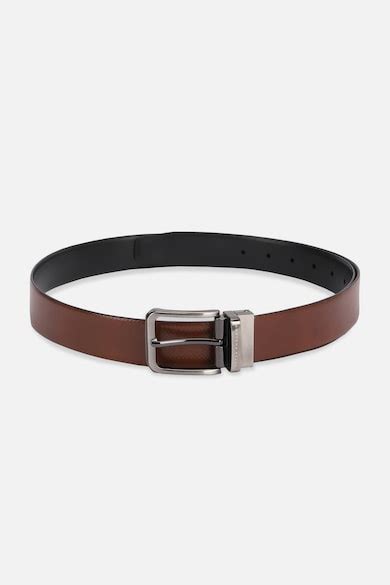 Buy Men Brown Textured Leather Belt Online - 39688777 | Peter England