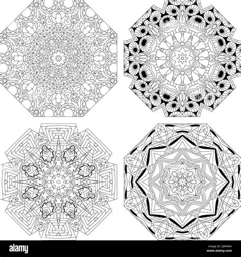Vector Adult Coloring Book Textures. Hand-painted art design. Adult ...