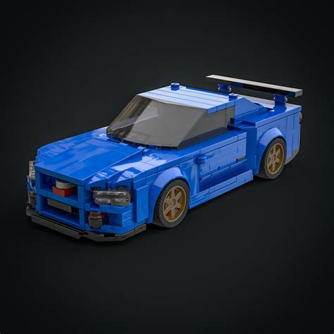 Inspired by Nissan Skyline GTR R34 - Custom LEGO Set - Bricks, Blocks ...