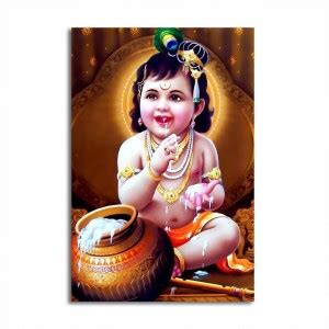 Large 35" Kanha ji Laddu Gopal Self Adhesive Best Quality Printed ...