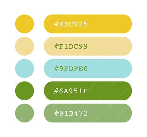 Green Yellow And Blue Color Palette