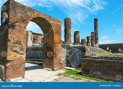 The Temple of Jupiter in Pompeii, Italy Stock Image - Image of european ...