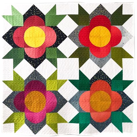 Image result for Modern Flower Quilt Patterns