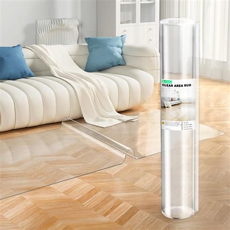 Amazon.com: 2x10ft Clear Plastic Runner Floor Mat, 24x120 in Hallway ...