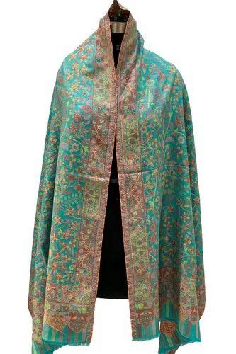 Merino Wool Kani Shawls And Scarves - Kani Shawl with Embroidery Border ...