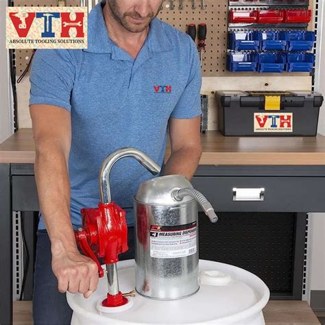 VTH Rotary Manual Hand Oil Steel Barrel Pump Extractor for Drum with ...