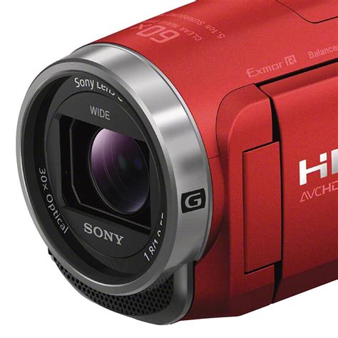 索尼（SONY）HDR-CX680 高清数码摄像机 5轴防抖 30倍光学变焦（红色） 家用DV/摄影机/录像机 - 办公用品 办公文具