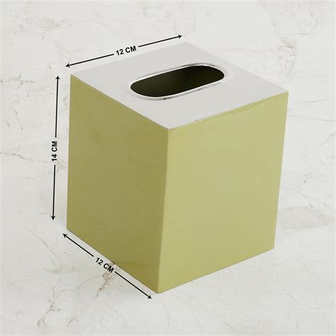 Buy Health Living Green Solid Metal Tissue Cover from Home Centre at ...