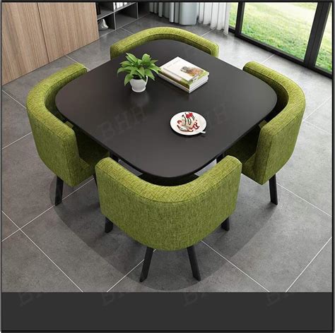 Buy Kitchen Breakfast Bar Table and Chair Set, Dining Round Table Soft ...