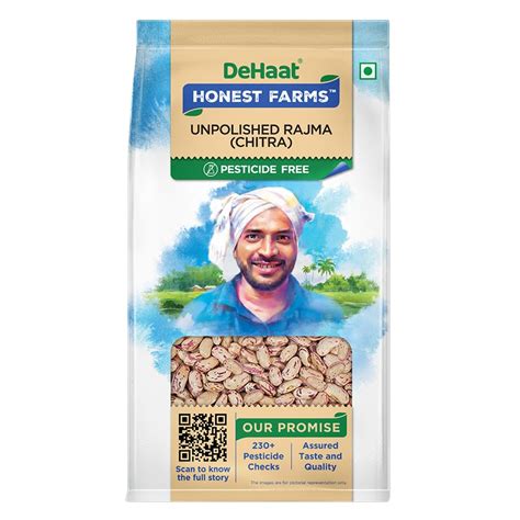 DeHaat Honest Farms Pesticide Free Unpolished Rajma (Chitra) 500 GM ...