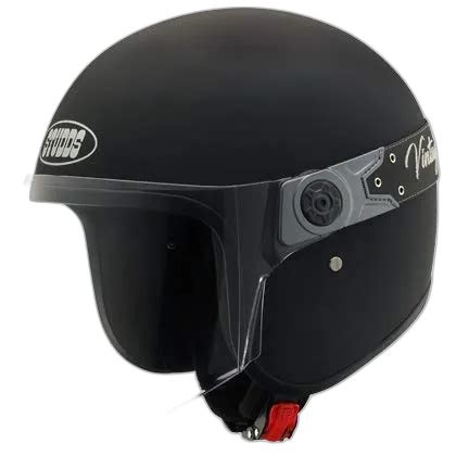 STUDDS Jetstar Vintage Black Half Face Helmet – Sparkly Helmets