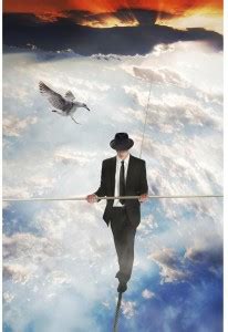 Man Walking On A High Rope Premium Poster Paper Print - ArtzFolio.com ...