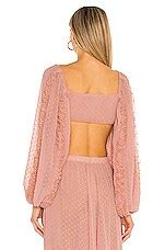 CHIO Tie Frill Crop Top in Blush | REVOLVE
