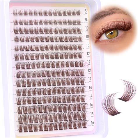 Amazon.com: Brown Lash Clusters Wispy Natural Eyelash Clusters Eyelash ...